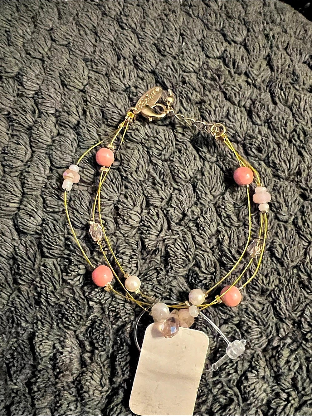 Style & Co Beaded Bracelet in Pink & Gold Good at
tone NWT